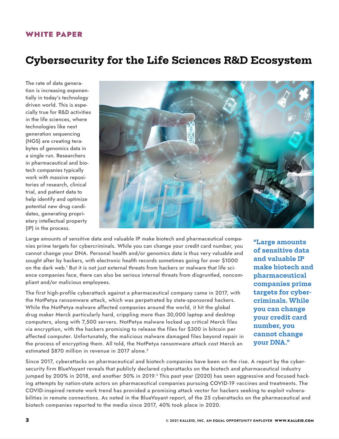 Cybersecurity for the Life Sciences R&D Ecosystem