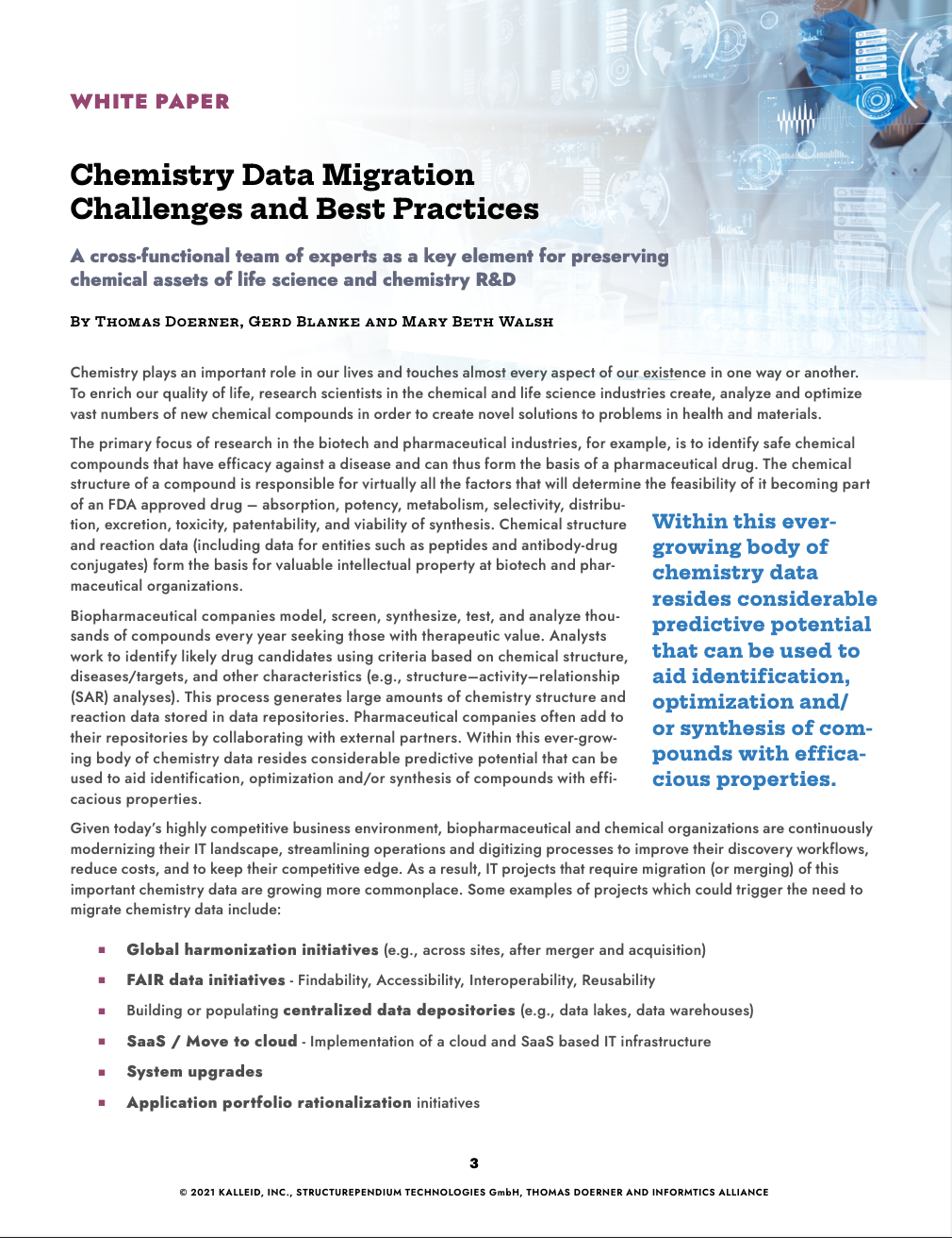 Chemistry Data Migration Challenges and Best Practices