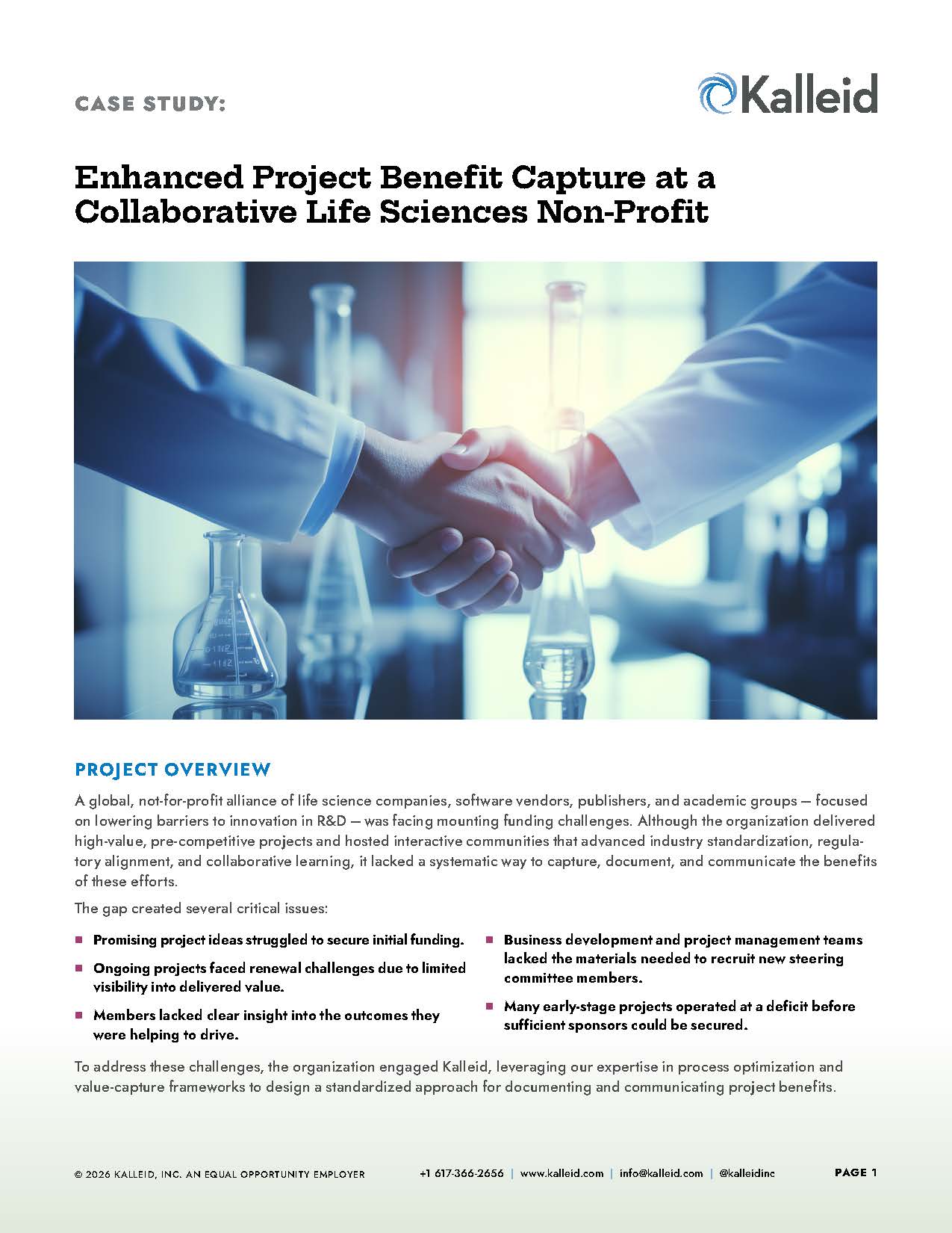 Enhancing Project Benefit Capture at the Pistoia Alliance Case Study-Final_Page_1 First page of Enhancing Project Benefit Capture at the Pistoia Alliance Case Study