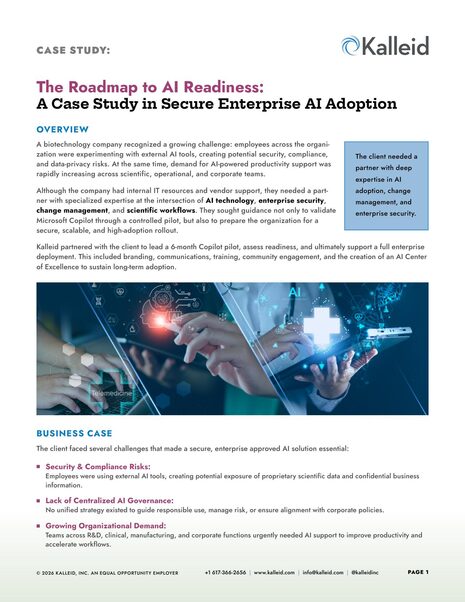 First page of The Roadmap to AI Readiness case study